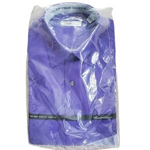 NWT Kenneth Cole new york slim fit amethyst long sleeve dress shirt sz 16 34/35